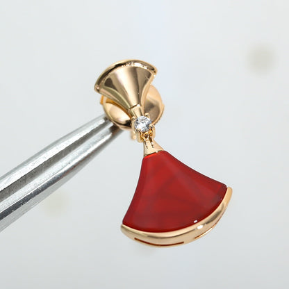 [Dawnora Jewelry]DREAM Carnelian PINK GOLD EARRINGS
