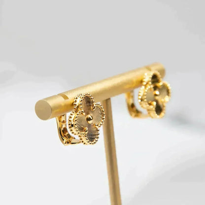[Dawnora Jewelry]CLOVER MEDIUM 1 MOTIFS LASER EARRINGS