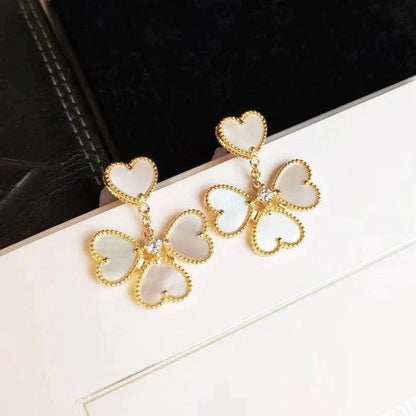 [Dawnora Jewelry]CLOVER SWEET WHITE MOP EARRINGS