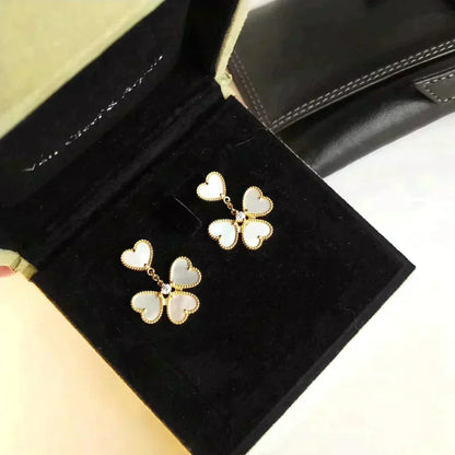 [Dawnora Jewelry]CLOVER SWEET WHITE MOP EARRINGS