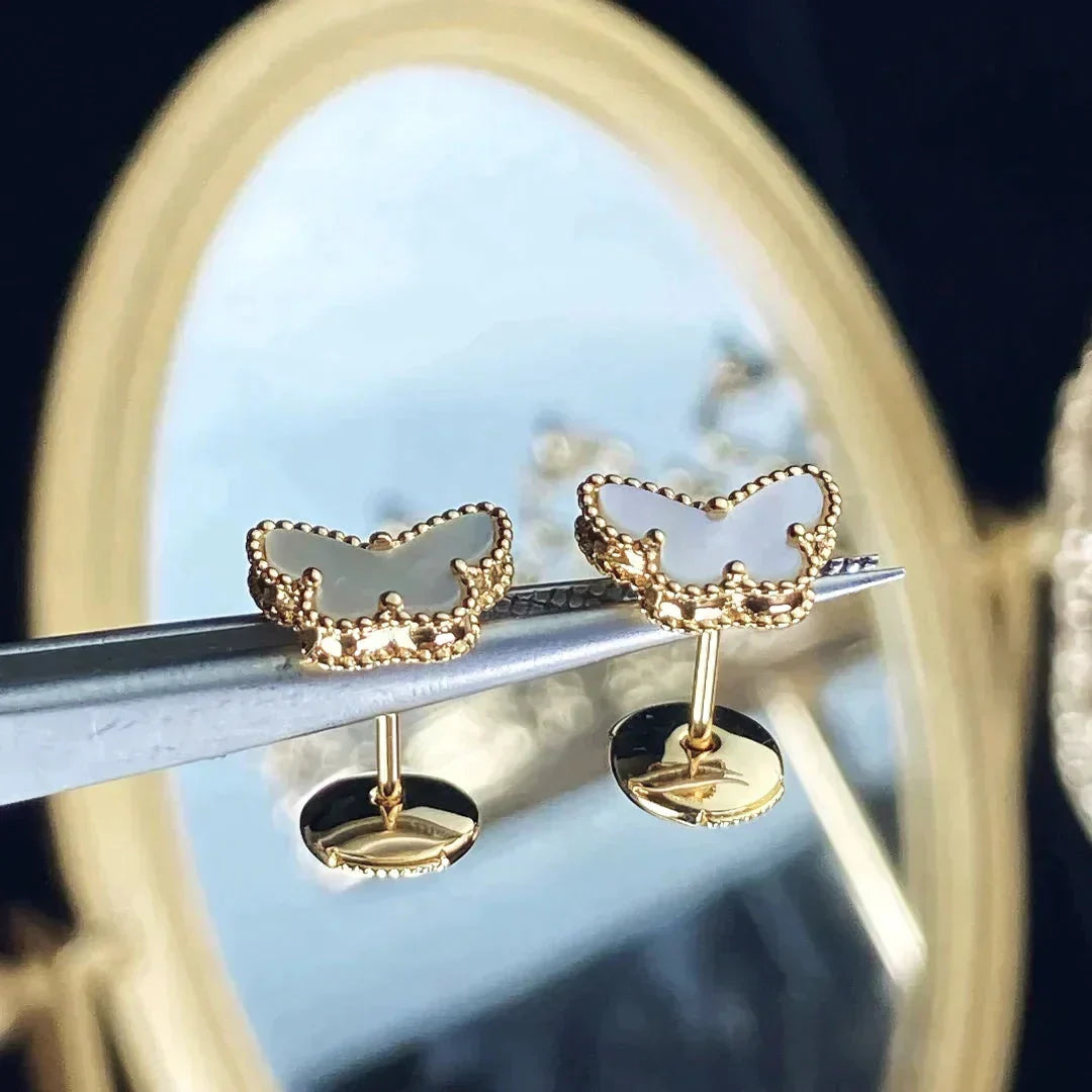 [Dawnora Jewelry]SWEET BUTTERFLY MOP EARSTUDS