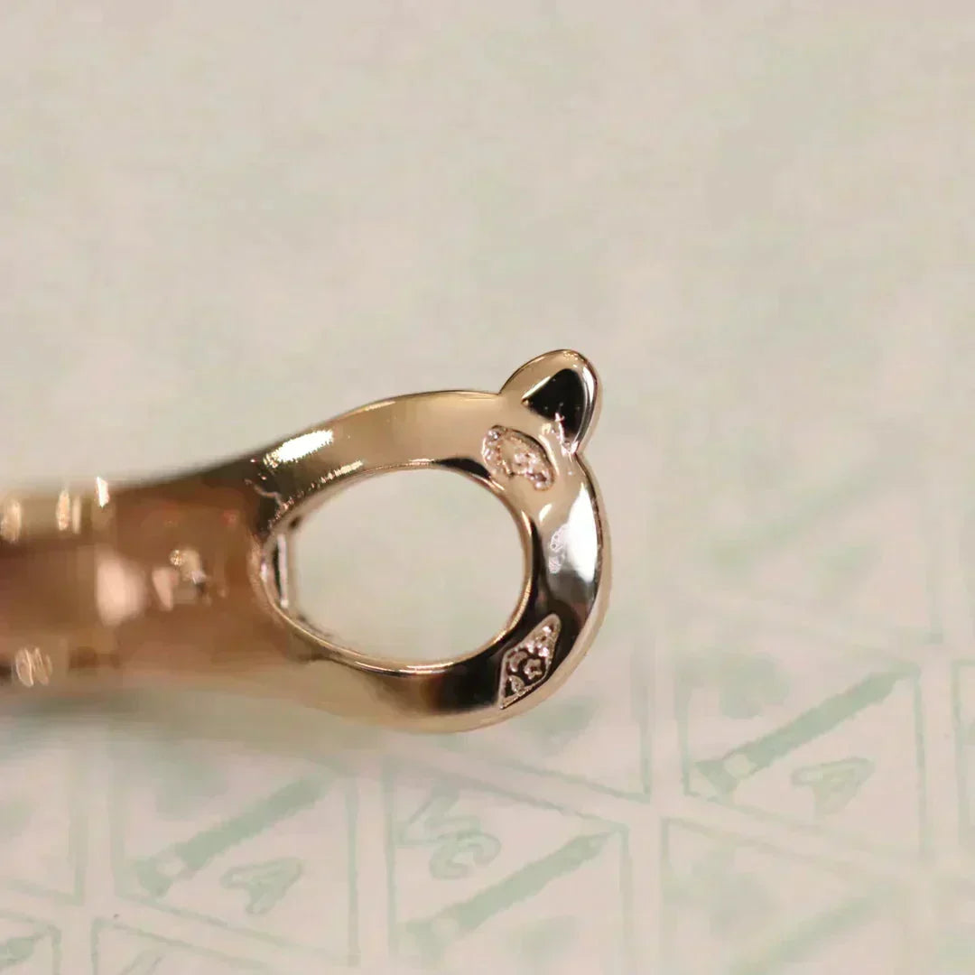 [Dawnora Jewelry]CLOVER MEDIUM 1 MOTIFS FUll DIAMOND EARRINGS