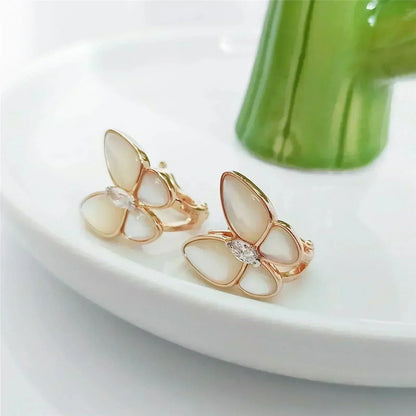 [Dawnora Jewelry]BUTTERFLY MOP DIAMOND EARRINGS