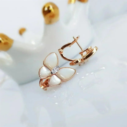 [Dawnora Jewelry]BUTTERFLY MOP DIAMOND EARRINGS
