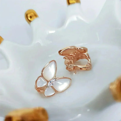 [Dawnora Jewelry]BUTTERFLY MOP DIAMOND EARRINGS