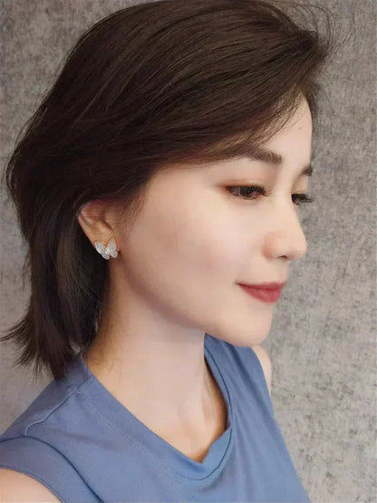 [Dawnora Jewelry]BUTTERFLY MOP DIAMOND EARRINGS