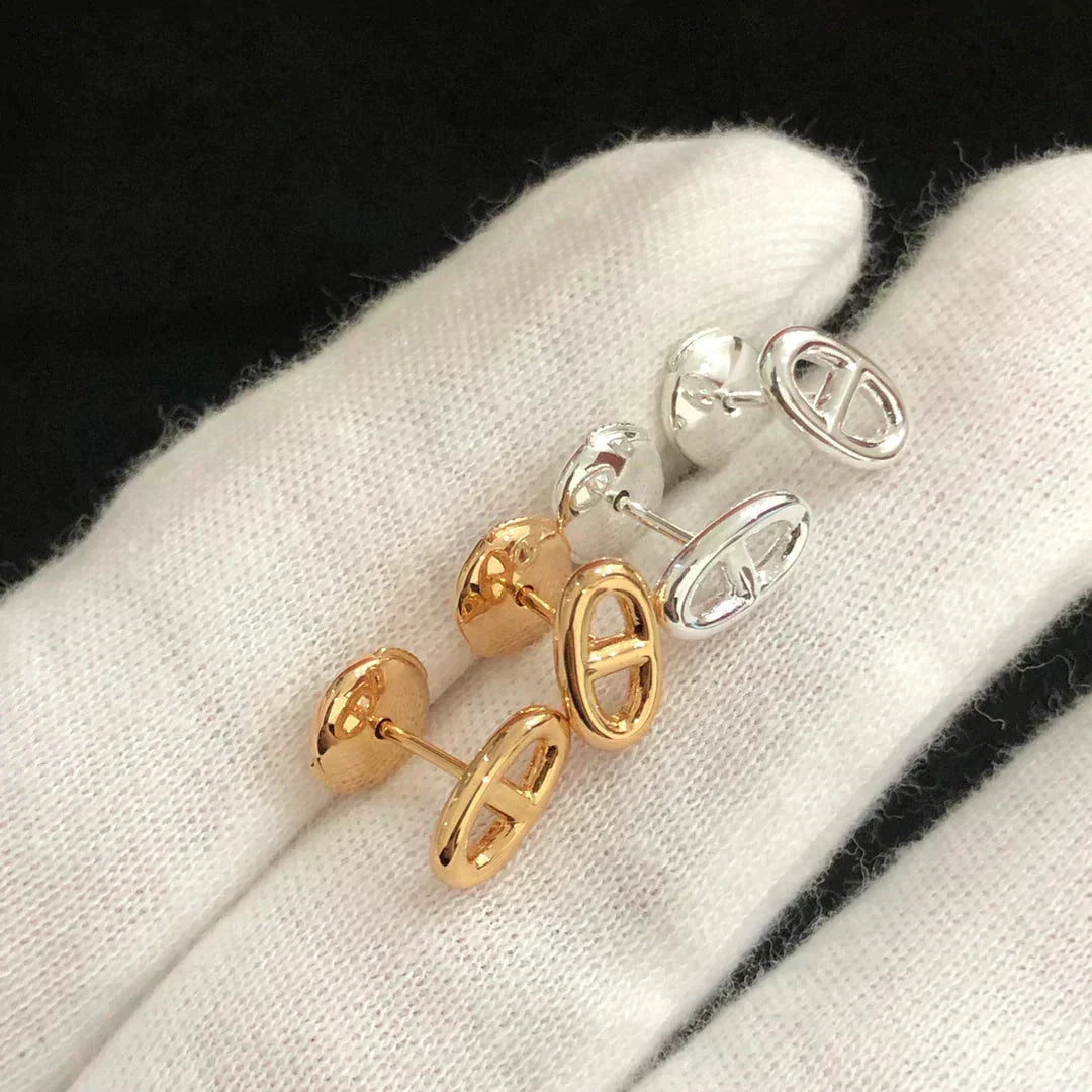 [Dawnora Jewelry]CHAINE SMALL EARRINGS GOLD AND SILVER