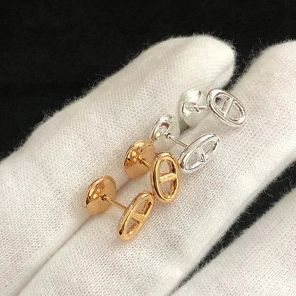 [Dawnora Jewelry]CHAINE SMALL EARRINGS GOLD AND SILVER