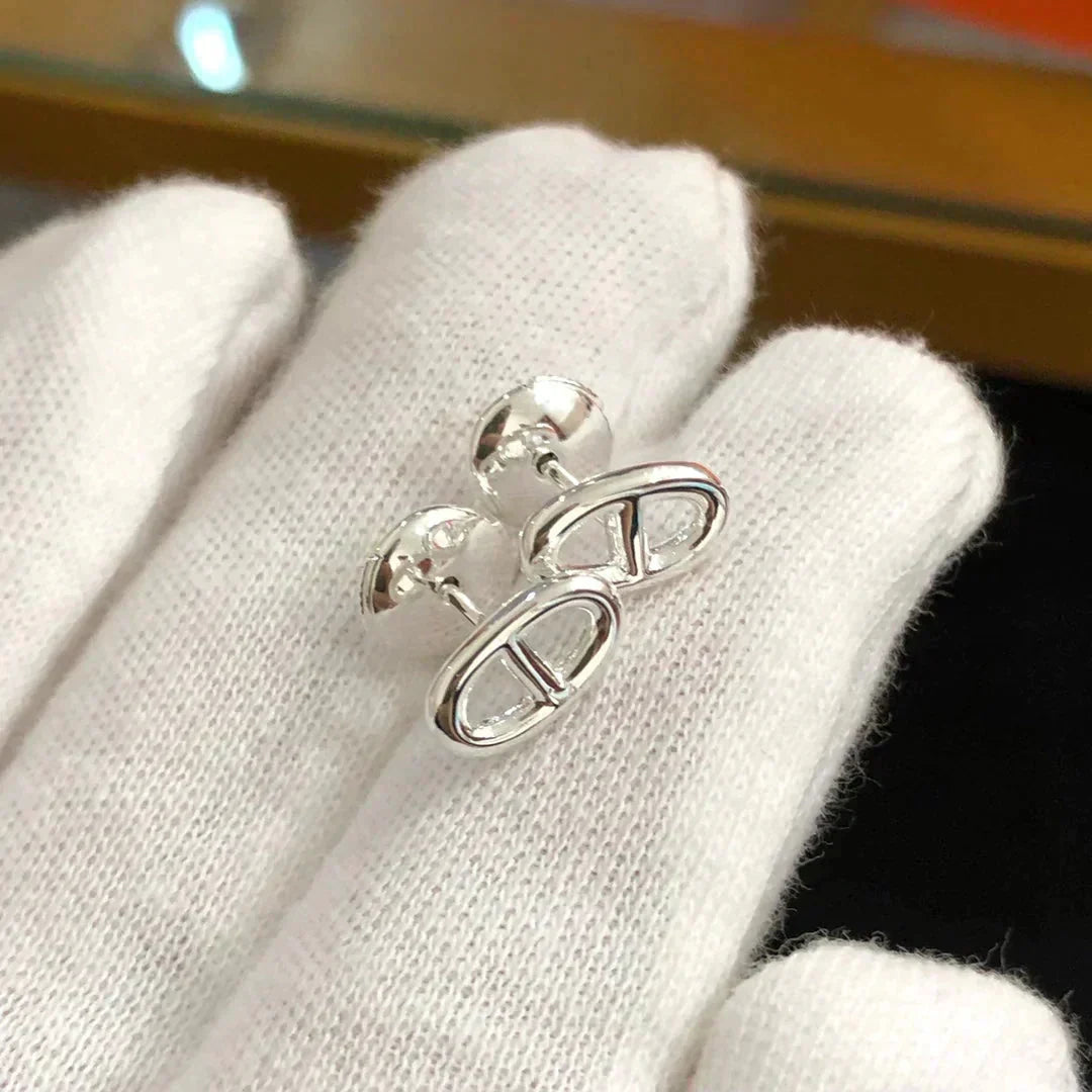 [Dawnora Jewelry]CHAINE SMALL EARRINGS GOLD AND SILVER