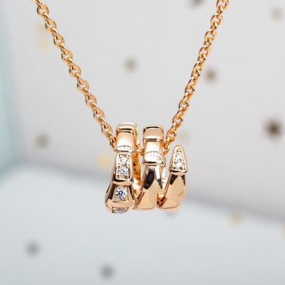 [Dawnora Jewelry]SERPENTI PINK GOLD NECKLACE DIAMOND