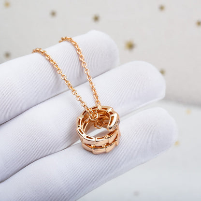 [Dawnora Jewelry]SERPENTI PINK GOLD NECKLACE DIAMOND