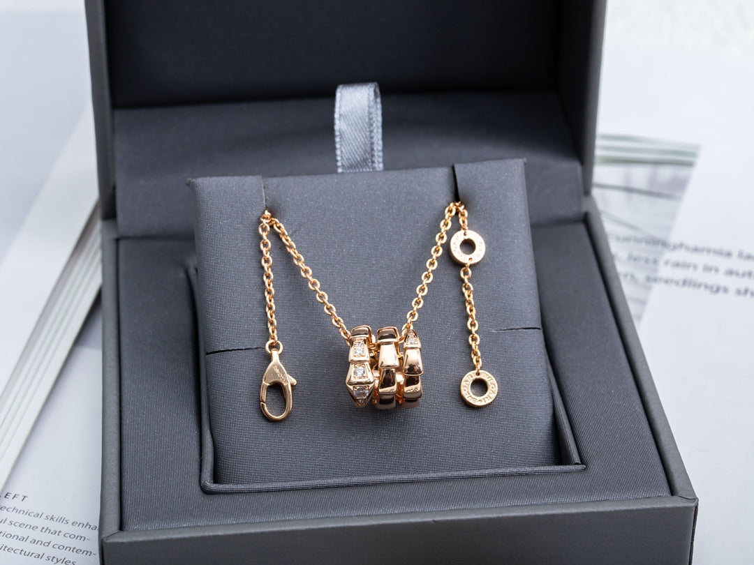 [Dawnora Jewelry]SERPENTI PINK GOLD NECKLACE DIAMOND