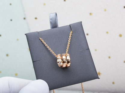 [Dawnora Jewelry]SERPENTI PINK GOLD NECKLACE DIAMOND