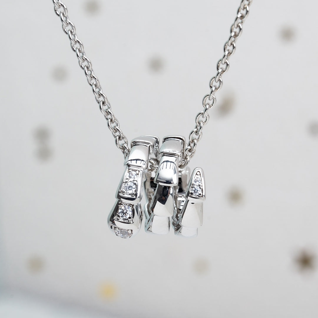 [Dawnora Jewelry]SERPENTI SILVER NECKLACE DIAMOND