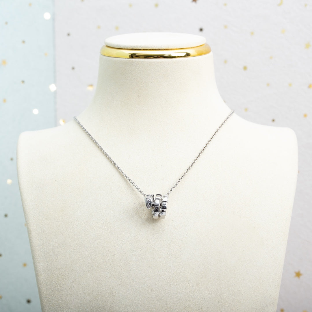 [Dawnora Jewelry]SERPENTI SILVER NECKLACE DIAMOND