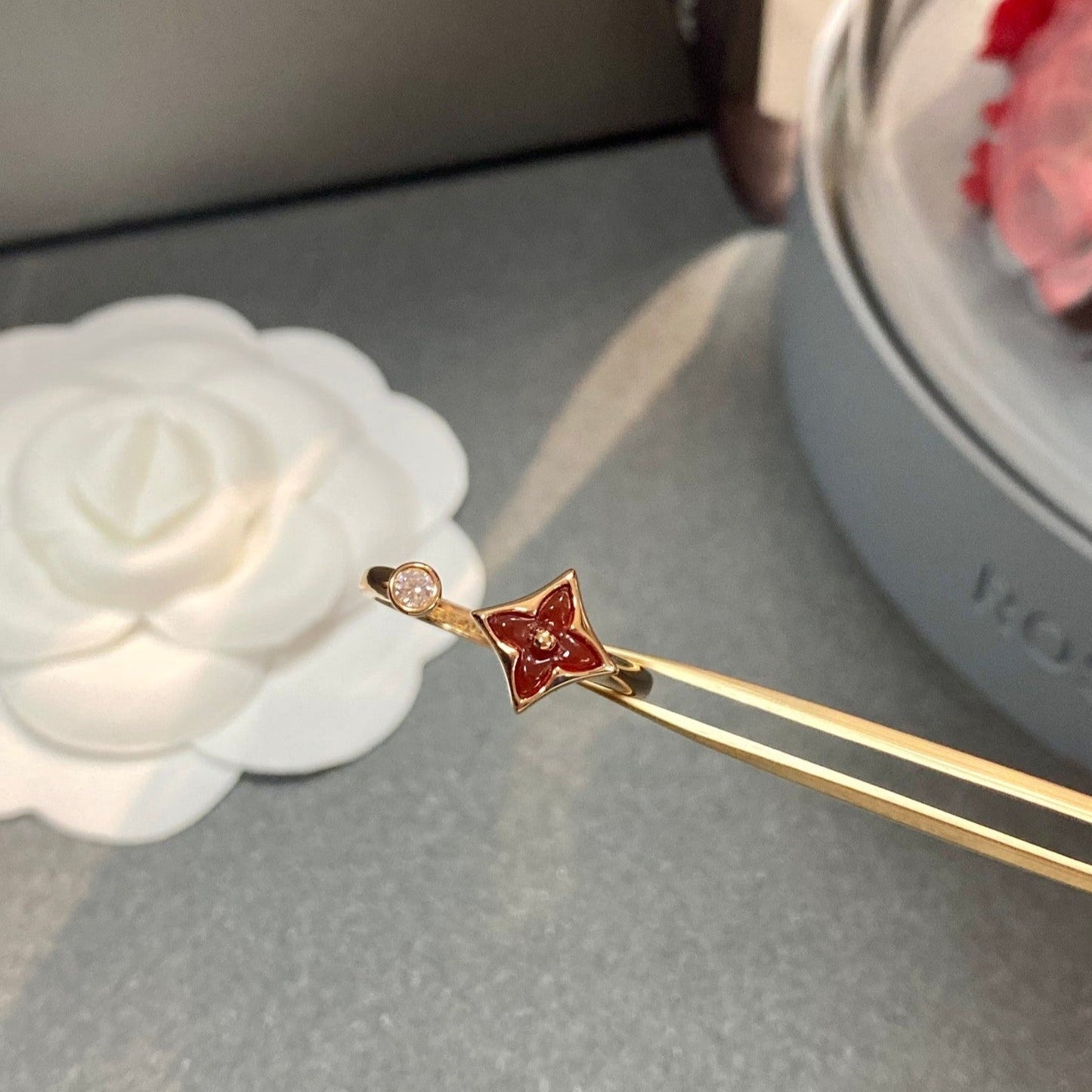 [Dawnora Jewelry]STAR 1 DIAMOND OPEN RING
