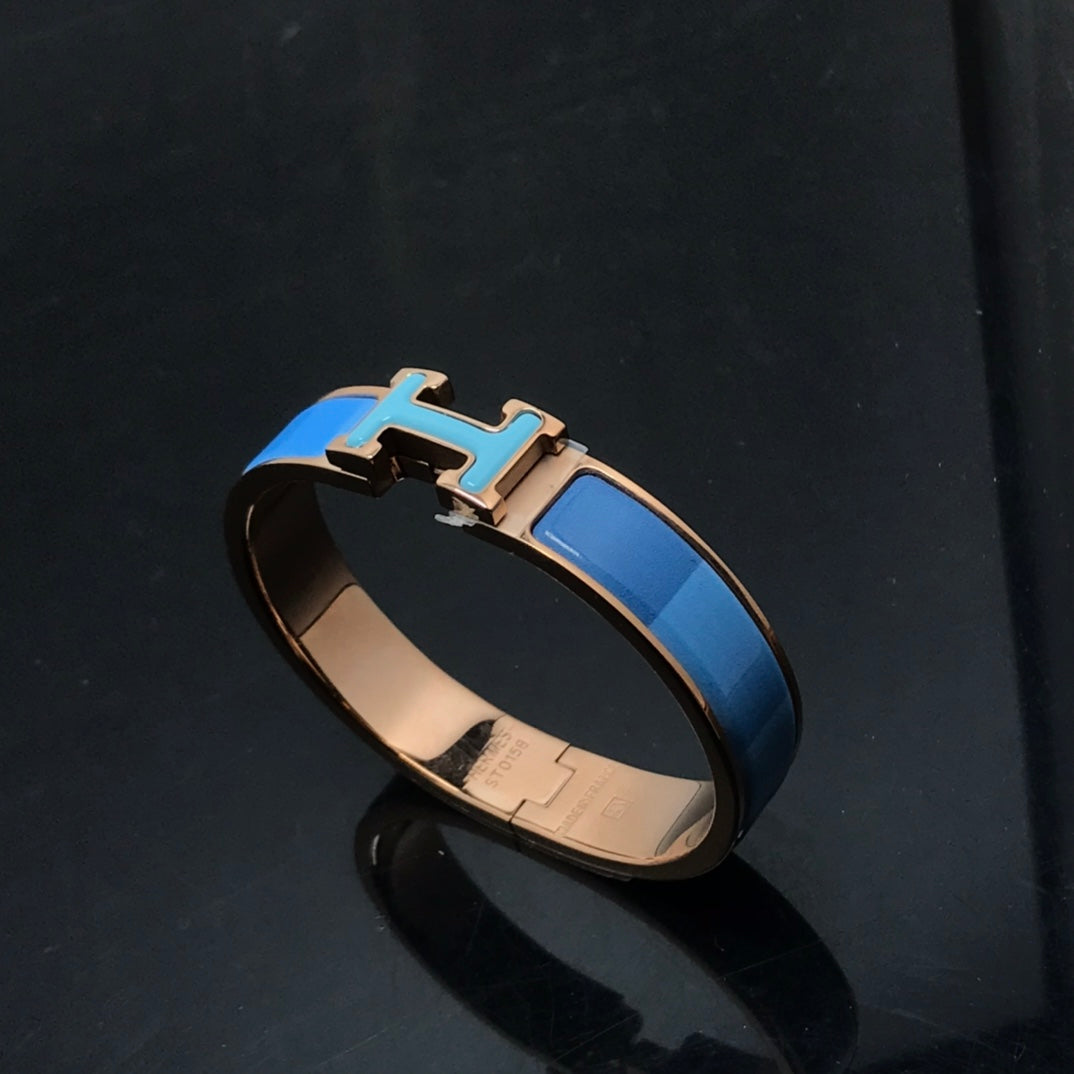 [Dawnora Jewelry]H BRACELET BLUE RAINBOW CERAMIC