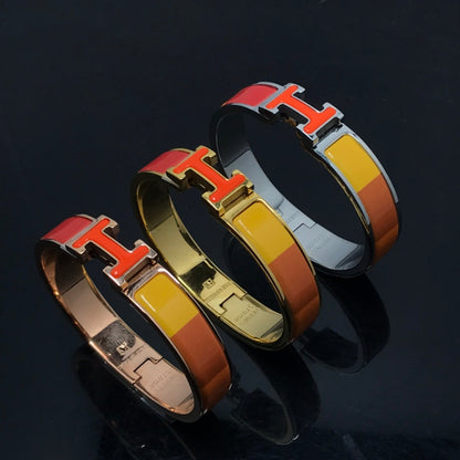 [Dawnora Jewelry]H BRACELET ORANGE RAINBOW CERAMIC