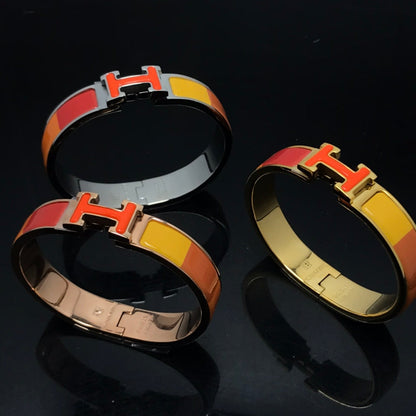 [Dawnora Jewelry]H BRACELET ORANGE RAINBOW CERAMIC