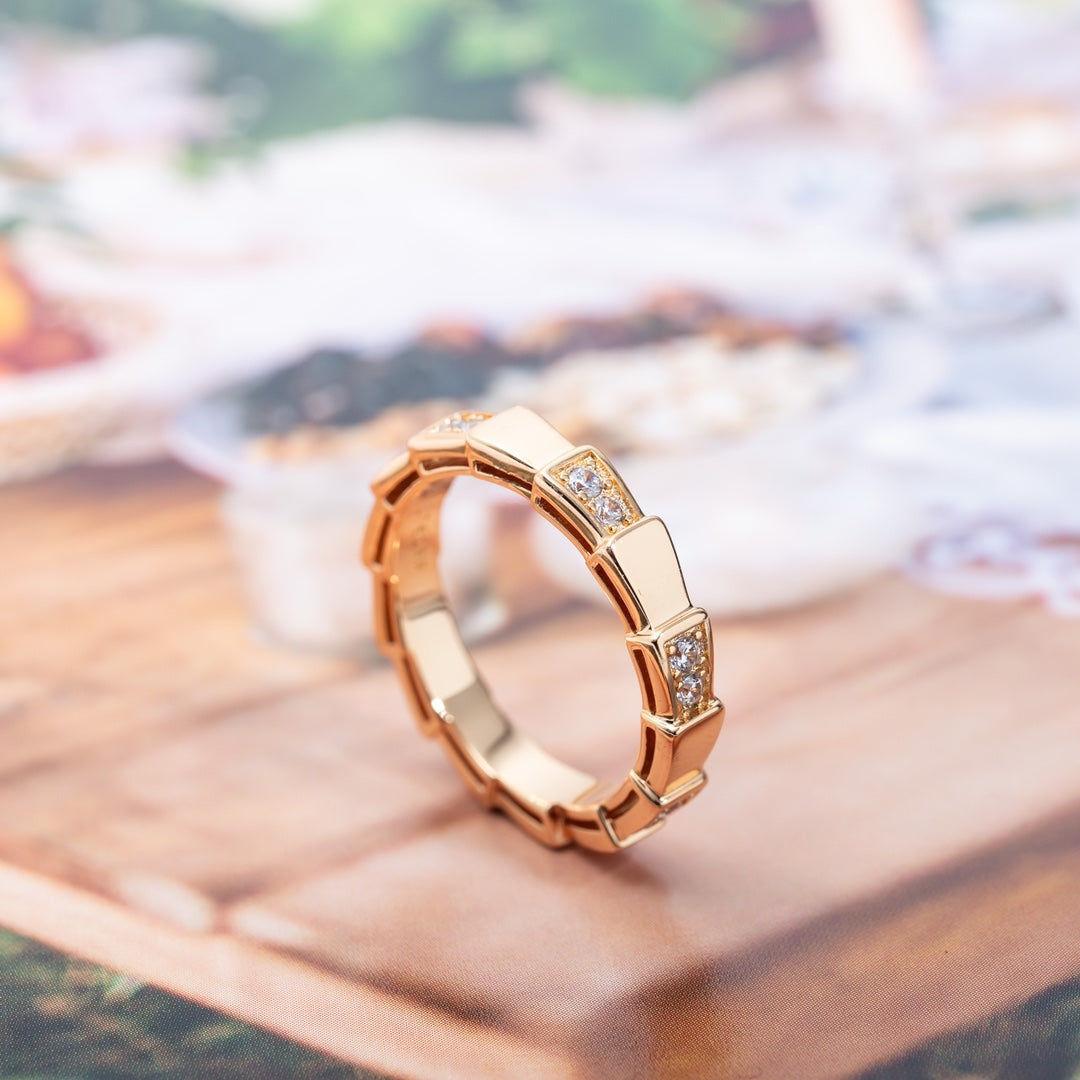[Dawnora Jewelry]SERPENTI RING PINK GOLD  3MM