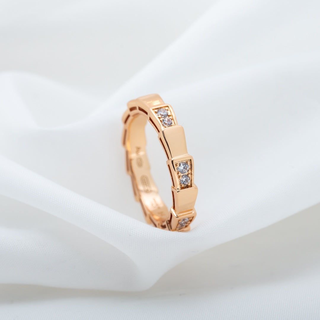 [Dawnora Jewelry]SERPENTI RING PINK GOLD  3MM