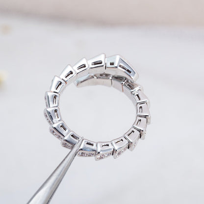 [Dawnora Jewelry]SERPENTI RING SILVER DIAMOND PAVED 4MM