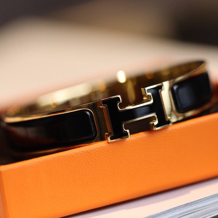 [Dawnora Jewelry]H BRACELET 12MM GOLD