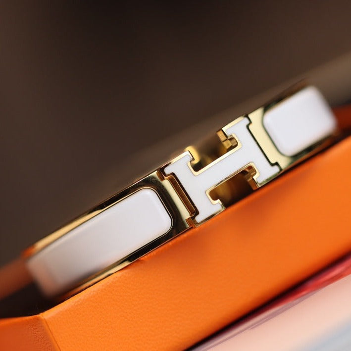 [Dawnora Jewelry]H BRACELET 12MM GOLD