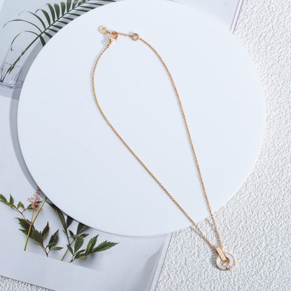 [Dawnora Jewelry]GARI NECKLACE PINK GOLD MOP