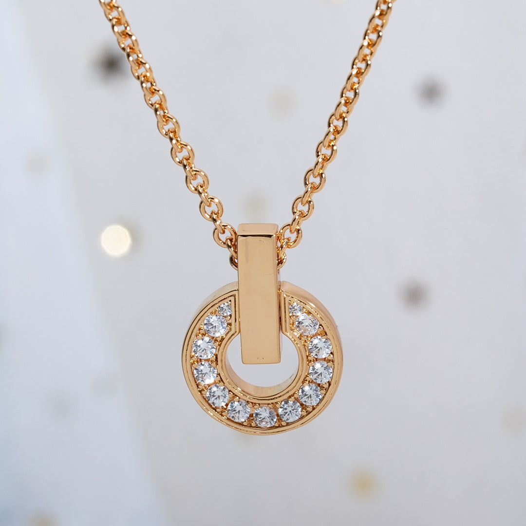[Dawnora Jewelry]GARI NECKLACE PINK GOLD DIAMOND
