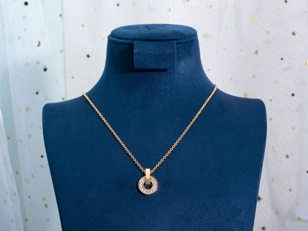 [Dawnora Jewelry]GARI NECKLACE PINK GOLD DIAMOND