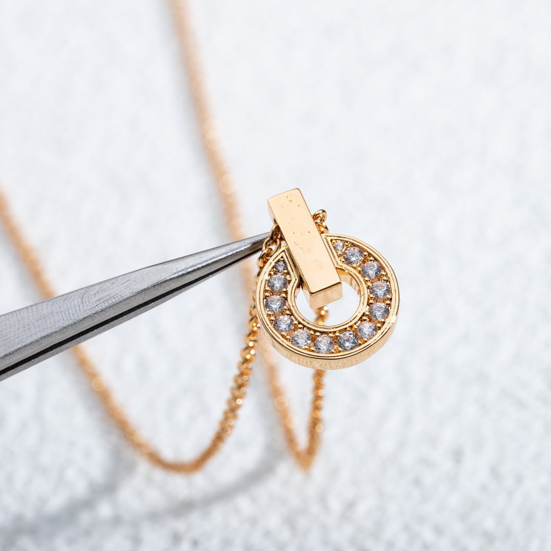 [Dawnora Jewelry]GARI NECKLACE PINK GOLD DIAMOND