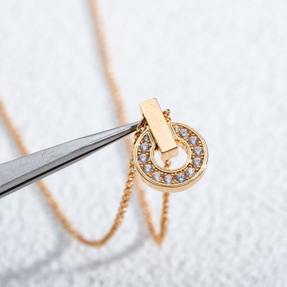 [Dawnora Jewelry]GARI NECKLACE PINK GOLD DIAMOND