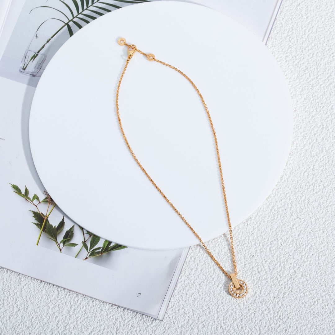 [Dawnora Jewelry]GARI NECKLACE PINK GOLD DIAMOND