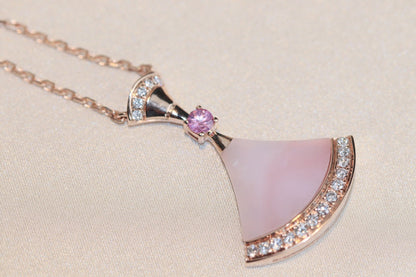 [Dawnora Jewelry]DREAM NECKLACE PINK MOP DIAMOND