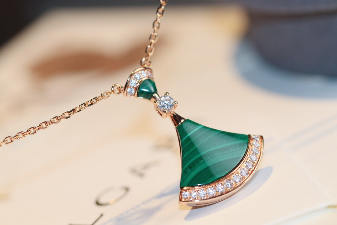 [Dawnora Jewelry]DREAM NECKLACE MALACHITE DIAMOND