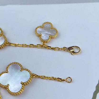 [Dawnora Jewelry]MAGIC CLOVER MOP GOLD BRACELET 5 MOTIFS