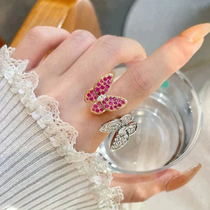 [Dawnora Jewelry]TWIN BUTTERFLY DIAMOND RING