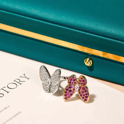 [Dawnora Jewelry]TWIN BUTTERFLY DIAMOND RING