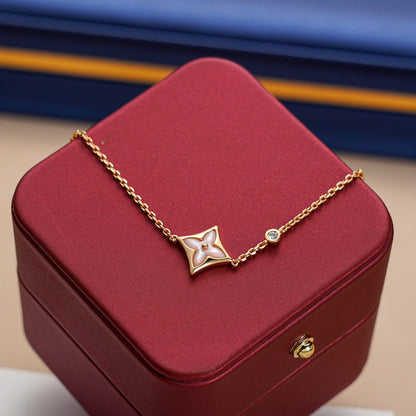 [Dawnora Jewelry]STAR 1 DIAMOND PINK GOLD BRACELET