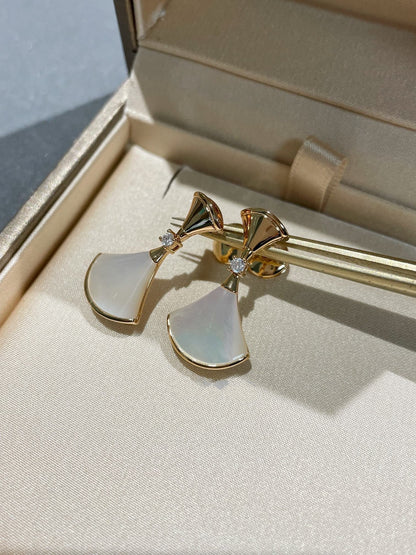 [Dawnora Jewelry]DREAM MOP 1 DIAMOND EARRINGS