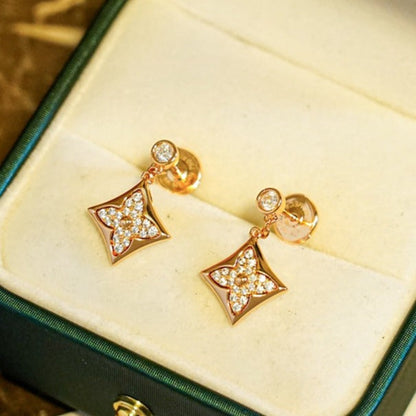 [Dawnora Jewelry]STAR DIAMONDS EARRINGS GOLD