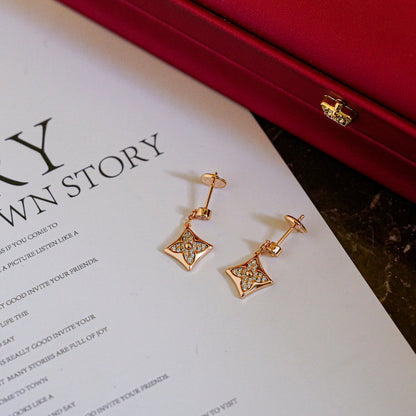[Dawnora Jewelry]STAR DIAMONDS EARRINGS GOLD