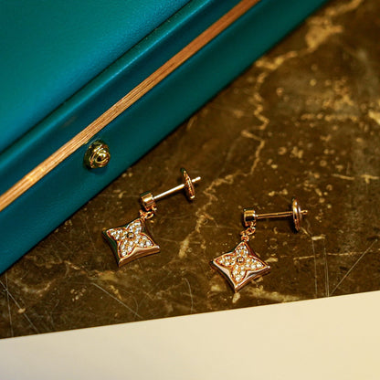 [Dawnora Jewelry]STAR DIAMONDS EARRINGS GOLD