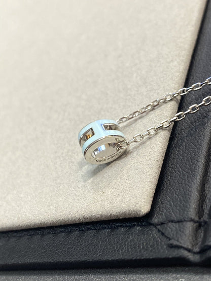[Dawnora Jewelry]POP H LIGHT BLUE NECKLACE