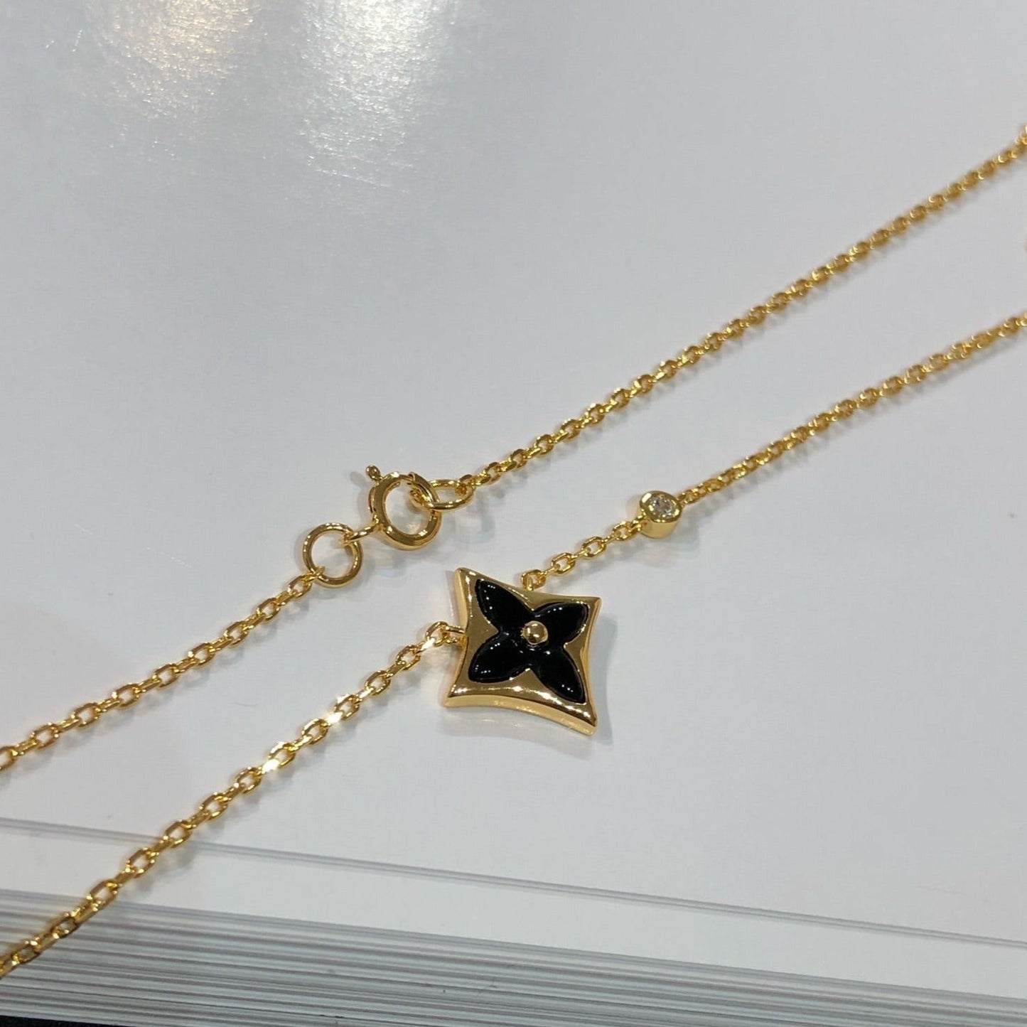 [Dawnora Jewelry]STAR BLACK MOP NECKLACE