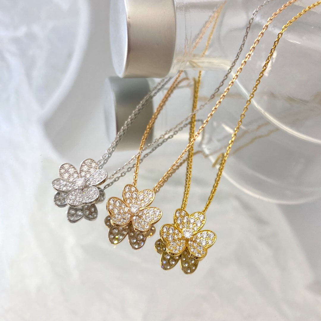 [Dawnora Jewelry]FLOWER DIAMOND NECKLACE