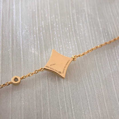 [Dawnora Jewelry]COLOR STAR CARNELIAN PINK GOLD DIAMOND BRACELET