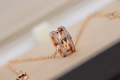 [Dawnora Jewelry]ZERO 1 PINK GOLD NECKLACE