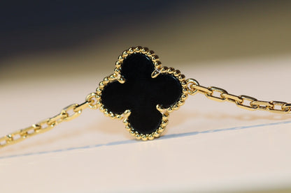 [Dawnora Jewelry]CLOVER 20 MOTIFS ONYX ROSE GOLD